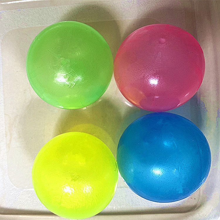4 Pieces of Luminous Stress Release Ball Sticky Ball-Creepy Luminous Stress Release Toy, Stick to The Wall and Slowly Fall Off S